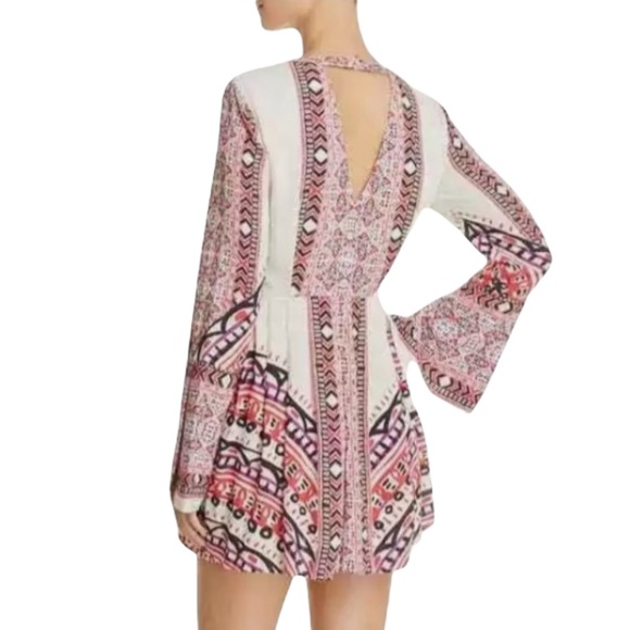 FREE PEOPLE Tegan Border Printed Mini Dress Size 0 - Picture 2 of 4